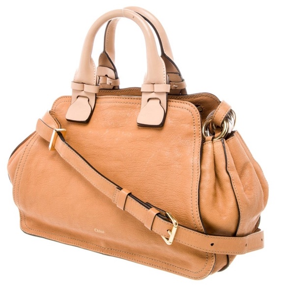 Chloe Tan Leather Bag w/crossbody strap - Picture 2 of 5